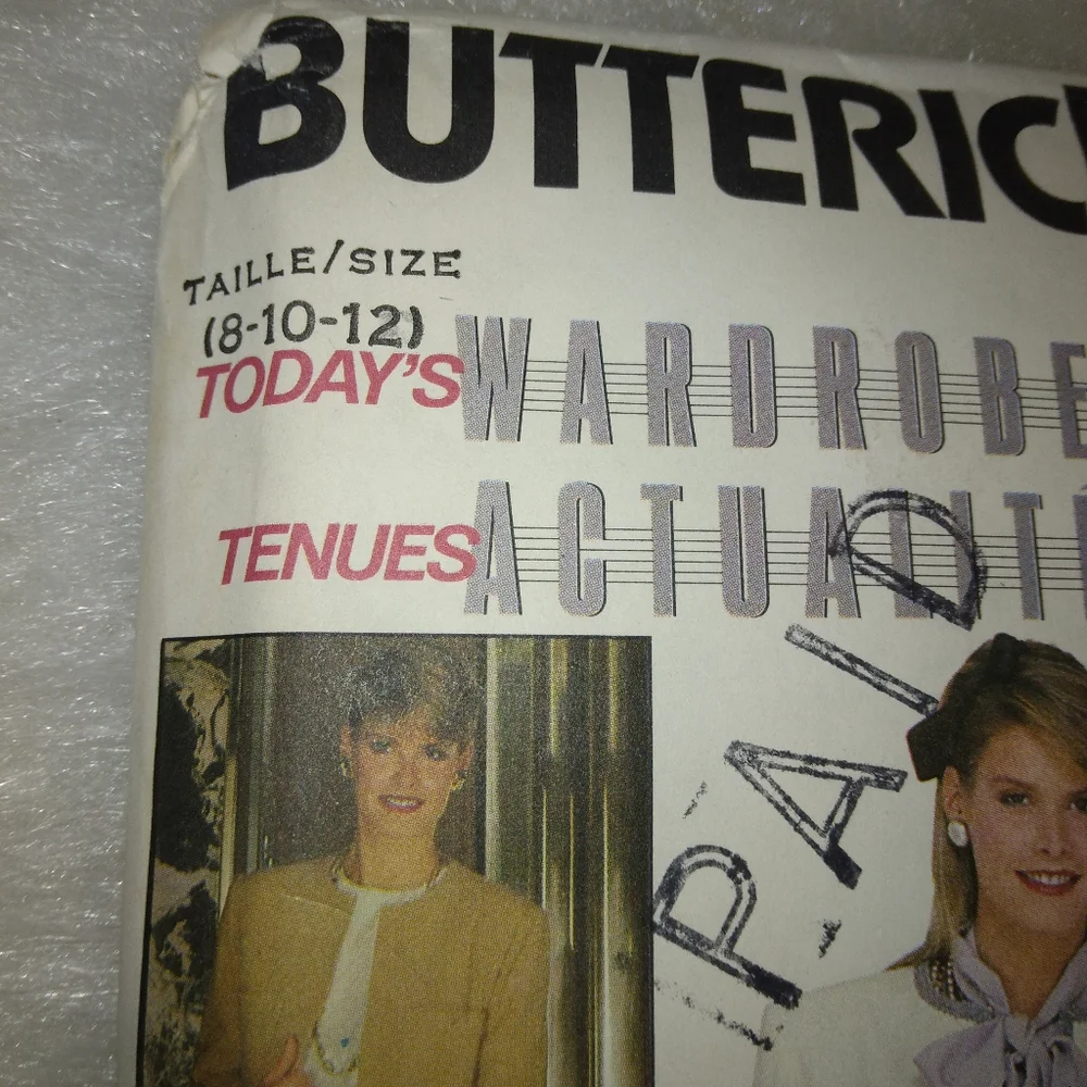 BUTTERICK 6254 Sz 8-12 Today's Wardrobe Misses Lined Jacket Skirt Pants blouse
